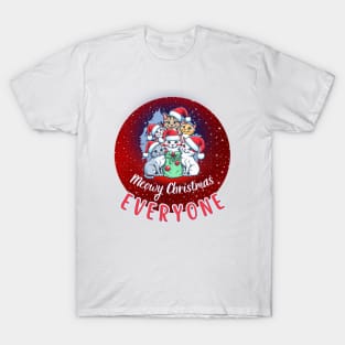 Feline Festivities: Meowy Christmas T-Shirt